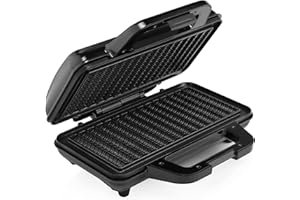 Tristar WF-1171 Waffle Iron Indicator Light, Non-Stick Coating, Overheating Protection, Wired, Stainless Steel Plastic, Black, Silver