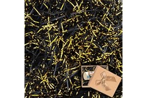 200g Papier Déchiqueté, dellyy Papier Déchiqueté Cadeau, Papier Remplissage Cadeau, Remplissage Boite Cadeau, Raphia Papier Soie Déchiqueté pour Noël, Anniversaire, Saint-Valentin, Pâques