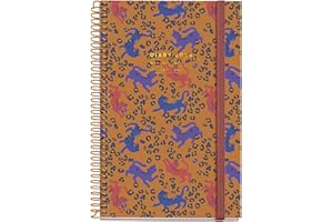 Miquelrius - Kalendarz tygodniowy widok 2026, podobny format A6+ (117 x 182 mm), planowanie tygodniowe, sztywna okładka kartonowa, spirala, elastyczna gumka, papier 80 g/m², ES-EN-PT, Leopard