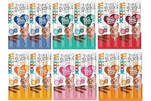 Webbox *NEW* 6 PACK MIXED CAT STICKS CAT KITTEN MEATY STICK TREAT COD DUCK BEEF CHICKEN TURKEY SALMON