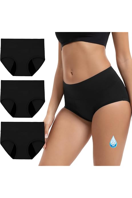Culottes Menstruelles Anntry Lot De 5 - Taille Mi-Haute | Anti-Fuites Post-Partum & Règles