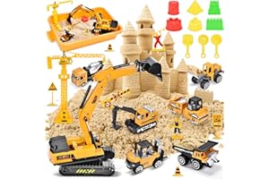 Herenear Valigetta Cinetica per Bambini - Set Costruzione con 1 kg Sabbia, Giochi per Ragazzi e Ragazze 2 3 4+ Anni