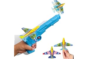 AYAAFA Airplane Launcher Toy Foam Glider Aeroplanes Gun Catapult Plane Throwing for Boys, Outdoor Flying Toys Birthday Gifts for Boys Girls 4 5 6 7 8 9 10 11 12 Year Old