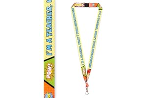 MEDICAL ID ME I'm A Teacher, What's Your Superpower Lanyard Teacher Leaving Gifts Unisex Superhero