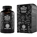 NATURE LOVE® Bio Maca Kapseln (schwarz) - 3000mg Bio Maca je Tagesdosis. 180 Kapseln. Mit natürlichem Vitamin C. Ohne Magnesi