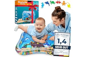 NouBaby® Wassermatte Baby BPA Frei Groß I Babymatte und Spielzeug ab 3, 6 und 9 Monate I Wasserspielmatte Baby, Aqua Matte Baby als Baby Wassermatte, Bauchlage Spielzeug Baby und Baby Matte Wasser