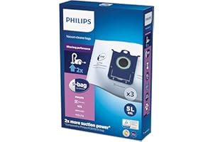 VERSUNI Philips FC8027/01 Pack 3 sacs aspirateur S-bag ultra-long performance Durée prolongée de 80% Compatibles Philips, Electrolux, Tornado