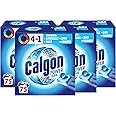Calgon Tablets Water Softener Powerball 4-in-1, Large Pack 75 Tablets, Multipack of 4