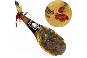 EL ARCÓN DEL FRAILE EL ARCON | Paleta de Bellota 100% Ibérica 5/5,5 Kg | Precinto Negro | Sierra de Aracena y Picos de Aroche, Área Jabugo (Huelva) | Con media caña de chorizo Extra Ibérico de Bellota de 450g