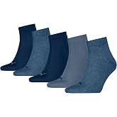 PUMA Unisex Quarter Plain Socks Unisex Adult (Pack of 5)