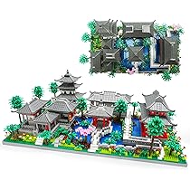 Lumibricks Bamboehuis verlichte bouwstenenset – 2432 delen retro Chinees tuinhuis & boomhut met ledlicht, voor volwassenen en verzamelaars van traditionele architectuur