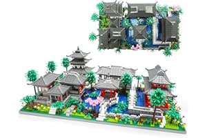 Seyaom Mini Architettura cinese di Suzhou Garden con Cherry Blossom Tree Building Blocks, Botanical Collection Set da costruzione per adulti, 14+ adolescenti (3888 pezzi)
