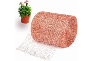 XLWEN Maille de Cuivre Tricotée, 6 m * 12.7 cm Maille Cuivre Contre Les Souris Escargots, Filet de Cuivre Tricoté Découpable pour Escargots Souris Oiseaux Chauves-Souris Insectes Rongeurs