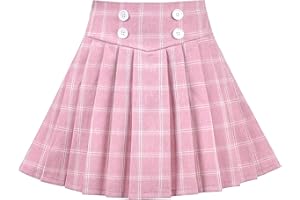 SUNNY FASHION Dziewczyny Spódnica Beżowy Pofałdowany Muszka Powrót Szkoła Mundur 6-14 lat