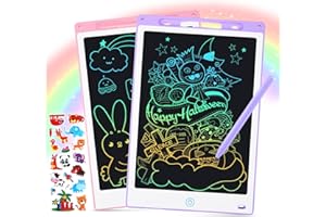 Hnyoou 2 Pack LCD Writing Tablet, 8.5 Inch Lcd Writing Tablet Kids,Drawing Pad For Kids,Kids Graphic Tablet With Screen Delete Button And Lock Switch Graphic Tablet For 2 3 4 5 6 7 Kids (Purple+Pink)