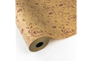 PAKOT | Bobina Papel De Regalo Kraft Genuine 60gr - Rollo Grande 70CM X 100M - Diseño Vintage - Ideal Regalos y Embalaje de Tiendas