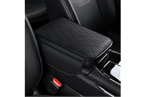 CARSLEEK Upgraded Car Center Console Cover, 2 Side Storage Pockets bags, Premium Microfiber Leather Armrest Pad, Fit for Most Vehicles, Essential for Driving, Comfortable Car Accessories, Black