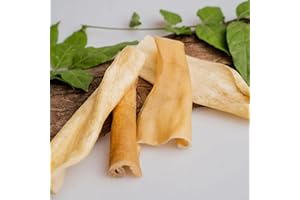 GIOSNAX - lamelles de Peau de tête de bœuf, pour l'hygiène Dentaire, friandise, Snack, Plaisir Durable à mâcher, 100% bœuf, pour Chiens, séché avec Soin, aliment Simple, 250g