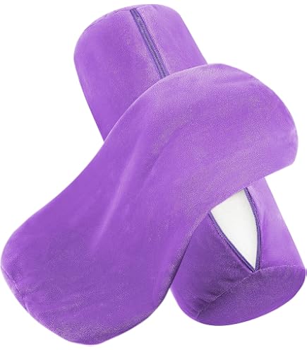 Lot De 2 Housses De Traversin 15x40 Cm – 100% Coton, Avec Fermeture éclair – Lavables, Douces – Couleur Sable