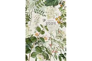 Agenda giornaliera 2024 Sinfonia Botanica: Un giorno per pagina, con un fiore diverso per ogni giorno - Formato A5 - 348 pagine