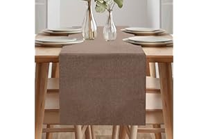 ARVOV Tischläufer, Wasserdicht Tischläufer, Tischläufer Modern, Läufer Tisch, Tischläufer Frühling Modern, Grün Tischläufer für Draussen Balkon Drinnen Party Dekoration (Braun, 40 x 140 cm)