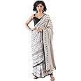 SAREE MALL Women's Cotton Ikat Printed Ready To Wear one Minute Saree With Blouse Piece