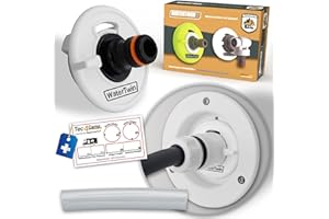 MAJOCOMPTEC Watertwin Adattatore per il serbatoio dell'acqua per camper accessori per caravan, tappo per il serbatoio dell'acqua con doppio connettore Gardena (adattatore 2 pin, D: 65 ATTENZIONE: solo per FIAMMA)