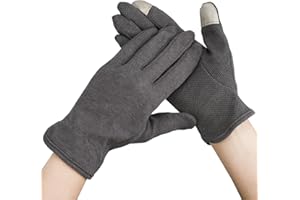 Segbeauty Guantes Algodon Dermatologicos, 6 Pares Guantes Hidratantes de Pantalla Táctil de Algodón, Guantes de Algodon para el Cuidado de la Piel, Inspección de Joyas, Trabajo Diario (Gris)