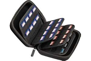 BUTTERFOX Large Capacity 63 Slots Storage Case Holder for SD Memory Cards, Switch Game Cartridges, PS Vita Game and Micro SD Cards