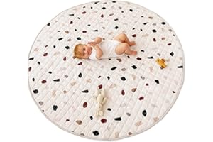 Hakuna Matte - Grand tapis de jeu bébé matelassé de 150 cm - Tapis de jeu extra épais de 1,5 cm dans un magnifique motif arc-en-ciel - Tapis de jeu pour bébé avec antidérapant pour jouer et s'amuser