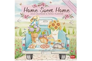 Legami - Calendario da Parete 2026, Home Sweet Home, Calendario da Muro Grande, 12 Mesi e Planner Annuale, in Inglese, Spazio per Note, Segni Zodiacali, Festività Internazionali, 30 x 29 cm