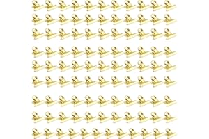 ESPORTIC Bulldog Clips Métal, Pinces Clip,100 Pcs Pinces à Charnière En Metal, 22mm Pince Papier, Pince Photo Metal,Bureau Binder Clips,Pour Photos Images, Cuisine Maison, Fournitures De Bureau (d'or)