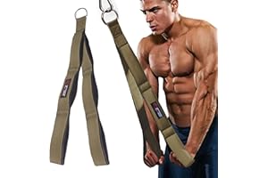TAVIEW Tricep Rope Cable Attachment (Two Lengths Built in One) Greater Range of Motion,Tricep Pull Down Rope Extension Straps Cable Crossover Accessories