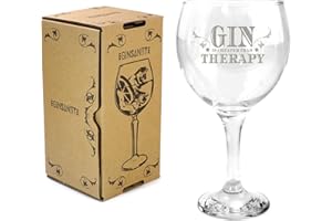 Ginsanity [The Gin Collective Coupe de Verres Gin & Tonic Ballon Cocktail/Lunettes dans Une Boîte Cadeau [545ml] - Gin is Cheaper Than Therapy