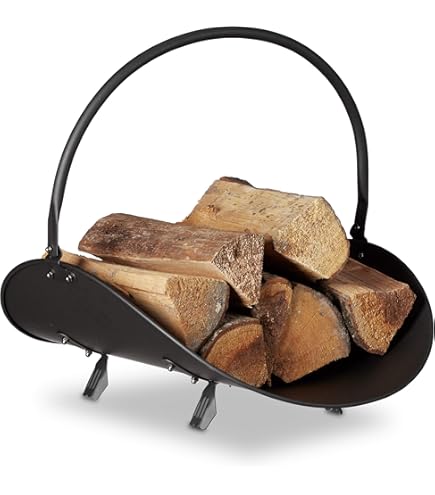 Artibear Brandhout Rack Outdoor 8ft Heavy Duty Logs Houder voor Indoor Open Haard Metalen Hout Stapel Opbergstapelaar Organizer, Mat Zwart