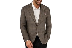 PJ PAUL JONES Blazers - Chaqueta de mezcla de lana para hombre, chaqueta de tweed vintage
