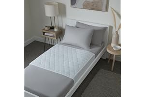 Matelas lavables de GuardedSleep | Protège-matelas de qualité supérieure imperméables | Draps de lit pour incontinence pour adultes ou enfants | Protège-matelas réutilisable (1, avec ailes (Blanc))