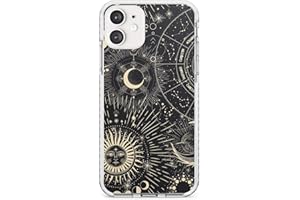 CASE WAREHOUSE Sun & Symbols Astrological Impact Phone Case for Iphone 11 TPU Protective Light Strong Cover with Zodiac Vintage Stars Space Moons