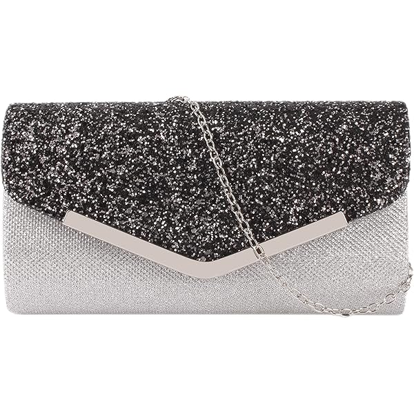 Caspar Damen Clutch Abendtasche - Elegant Mit Metallkette & Magnetverschluss