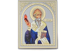 NKlaus Heiliger Spiridon Holz Ikone 10x12cm christlich orthodox 11353