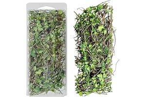 Woohome Modelo de Paisaje de Hojas, Ramas de Microclima Hojas de Simulación en Miniatura para para Tren Paisaje Ferroviario - Color Claro