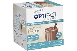 Optifast® Batido ProteinPlus - Chocolate - 10 sobres de 63g - Sustitutivos de comida - Ayuda para perder peso o a mantenerlo después de haberlo perdido