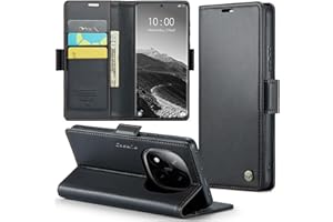 Rerzoiro Funda para Xiaomi Redmi Note 14 Pro 5G / Xiaomi Poco X7, Funda de Cierre Magnético, Cartera de Cuero PU con[Bloqueo RFID], Soporte, Ranura para Tarjetas,Case para Redmi Note 14 Plus 5G, Negro