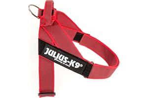 Julius-K9 Color & Gray Arnés de Correa de IDC, Tamaño: M/0, Rojo-Gris