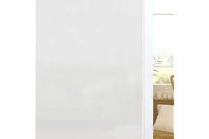 Warmiehomy White Frosted Window Film Privacy for Glass Windows,100x200cm Static Cling Frosting Window Films Anti-UV for Office Bathroom Home