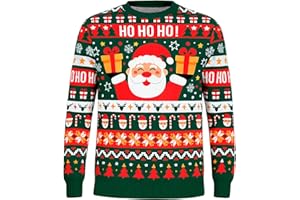 TIENDA EURASIA – Jersey Navideño Niño | Material 100% Poliéster | Estampado Navideño | Cuello Redondo | Multicolor | Manga Larga