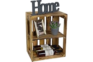 KISTENKOLLI ALTES LAND Cassetta per scarpe massiccia, per la frutta, per il vino, dimensioni: circa 50 x 40 x 31 cm, xxxaus dem Old Landxxx, cassette di vino, frutta, scatola decorativa in legno (fiammata aperta