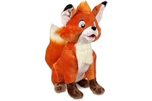 Disney Store Official Peluche Rox de Taille Moyenne, Rox et Rouky, 34 cm, Personnage Iconique en Position Assise, Queue, poitrail et touffe de Poils Duveteux, 12 Mois et Plus