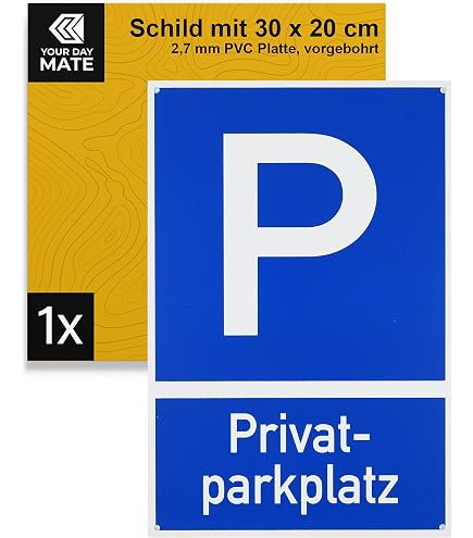 Parkplatzschild 'Parken Links' – Robustes Aluschild 20x30 Cm Für Drinnen & Draußen