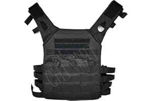 QHIU Plaque Gilet Tactique Camouflage Militaire Gilet Assaut Combat Protection Molle Veste pour Airsoft Paintball CS Sports de Plein air